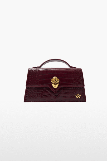 Akan mini croco Rouge bordeaux