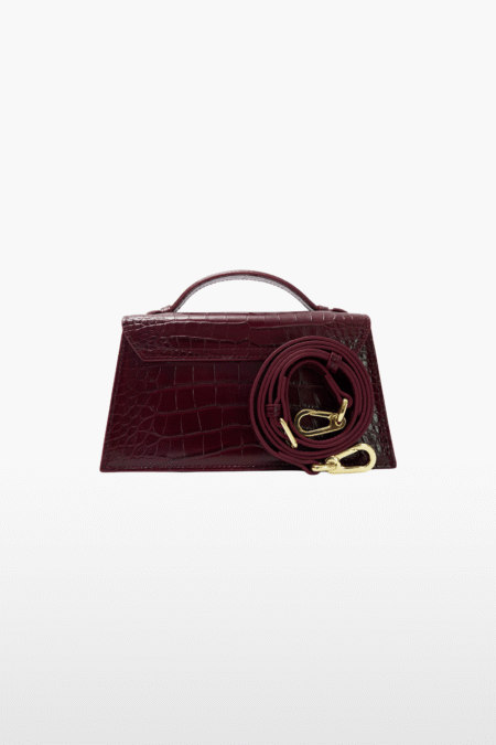 Akan mini croco Rouge bordeaux