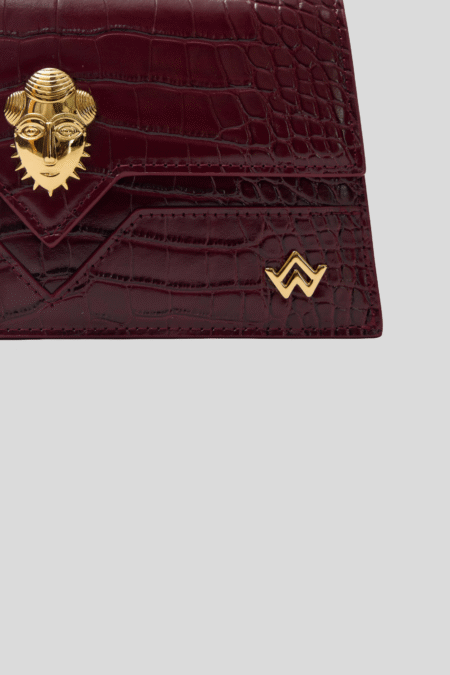 Akan mini croco Rouge bordeaux
