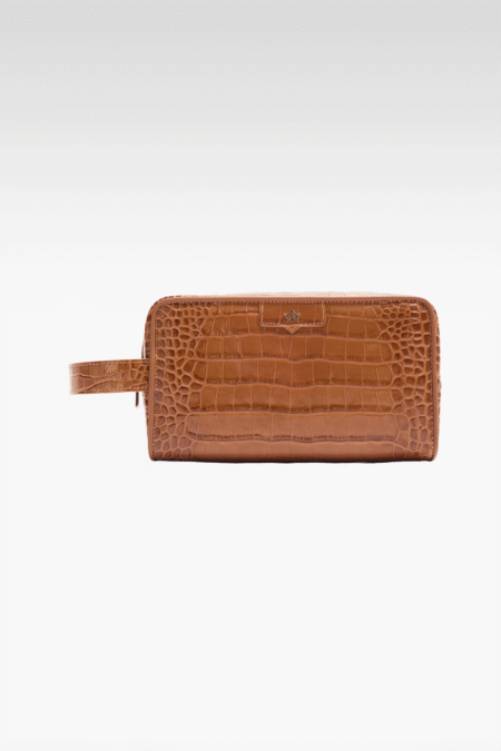 Trousse croco Marron