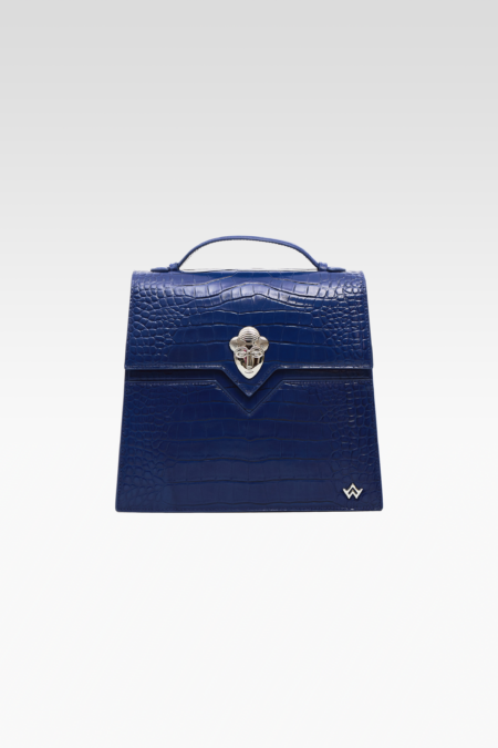 Sac à dos croco Bleu