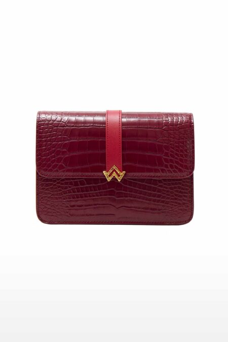 Malya Rouge Bordeaux Croco