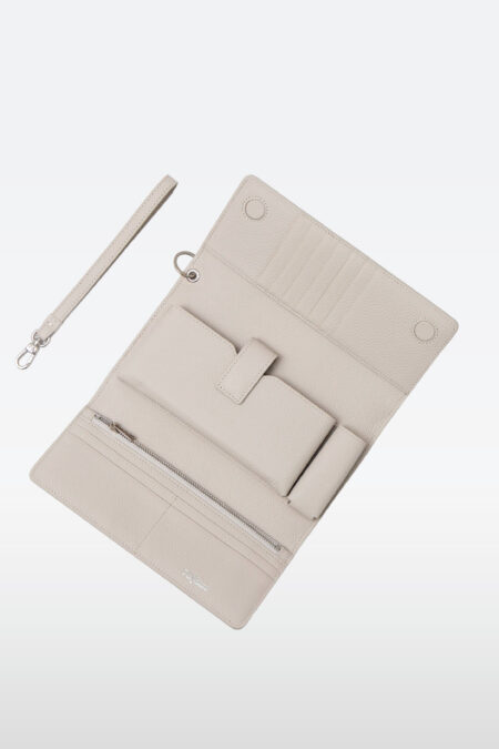 Portefeuille Nadrey grainé Gris