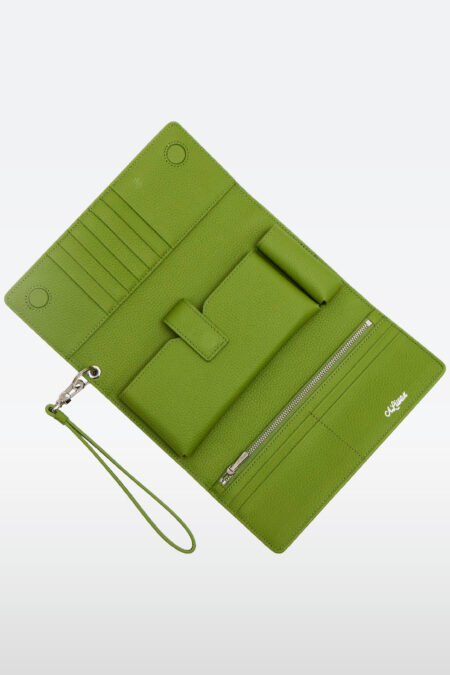 Portefeuille Nadrey grainé Vert olive