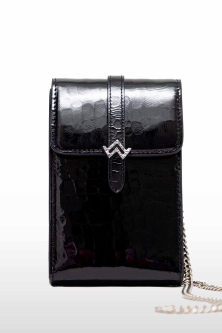 Bandoulière Alice Noir vernis
