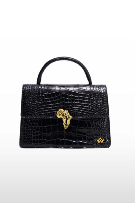 FEMME AFRICAINE croco noir