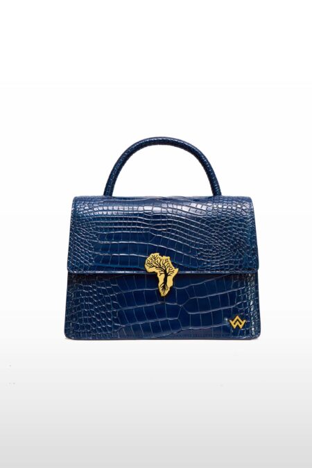 Femme africaine croco Bleu