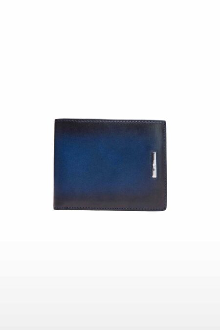 Portefeuille patiné Bleu