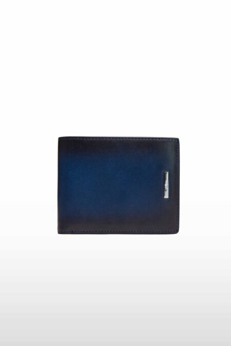 Portefeuille patiné Bleu