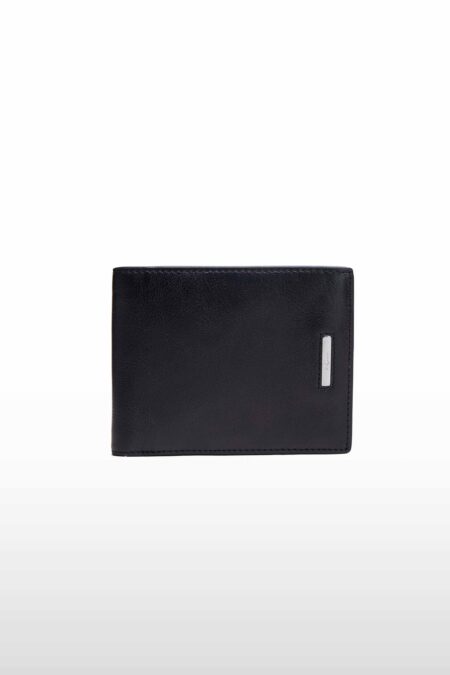 Portefeuille patiné Noir