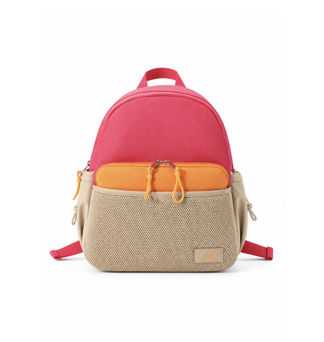 Précommande Sac à dos préscolaire JH&ELIYA rose-marron-orange