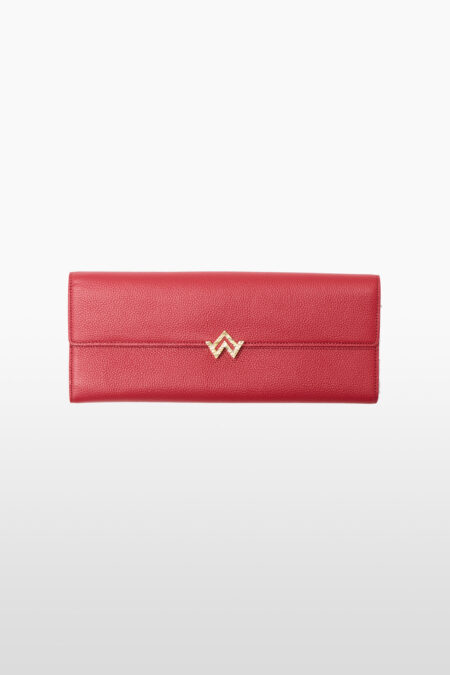 Pochette First lady grainé Rouge vif