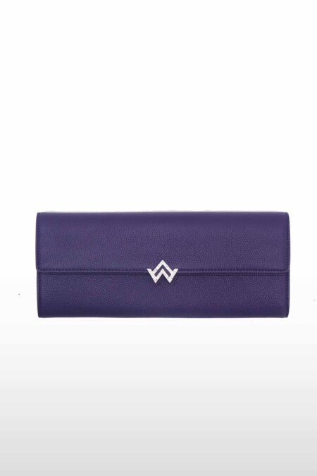 Pochette First lady grainé Violet