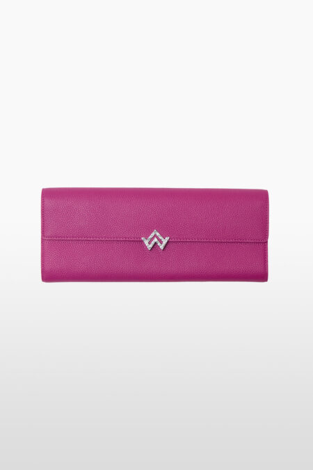 Pochette First lady grainé Rose