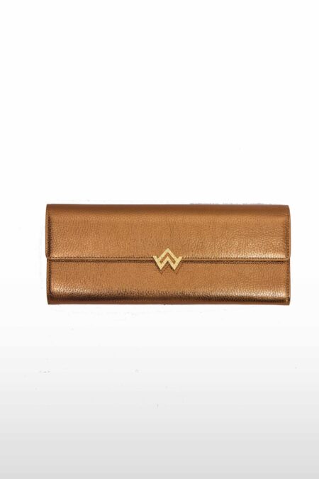 Pochette First lady grainé Doré