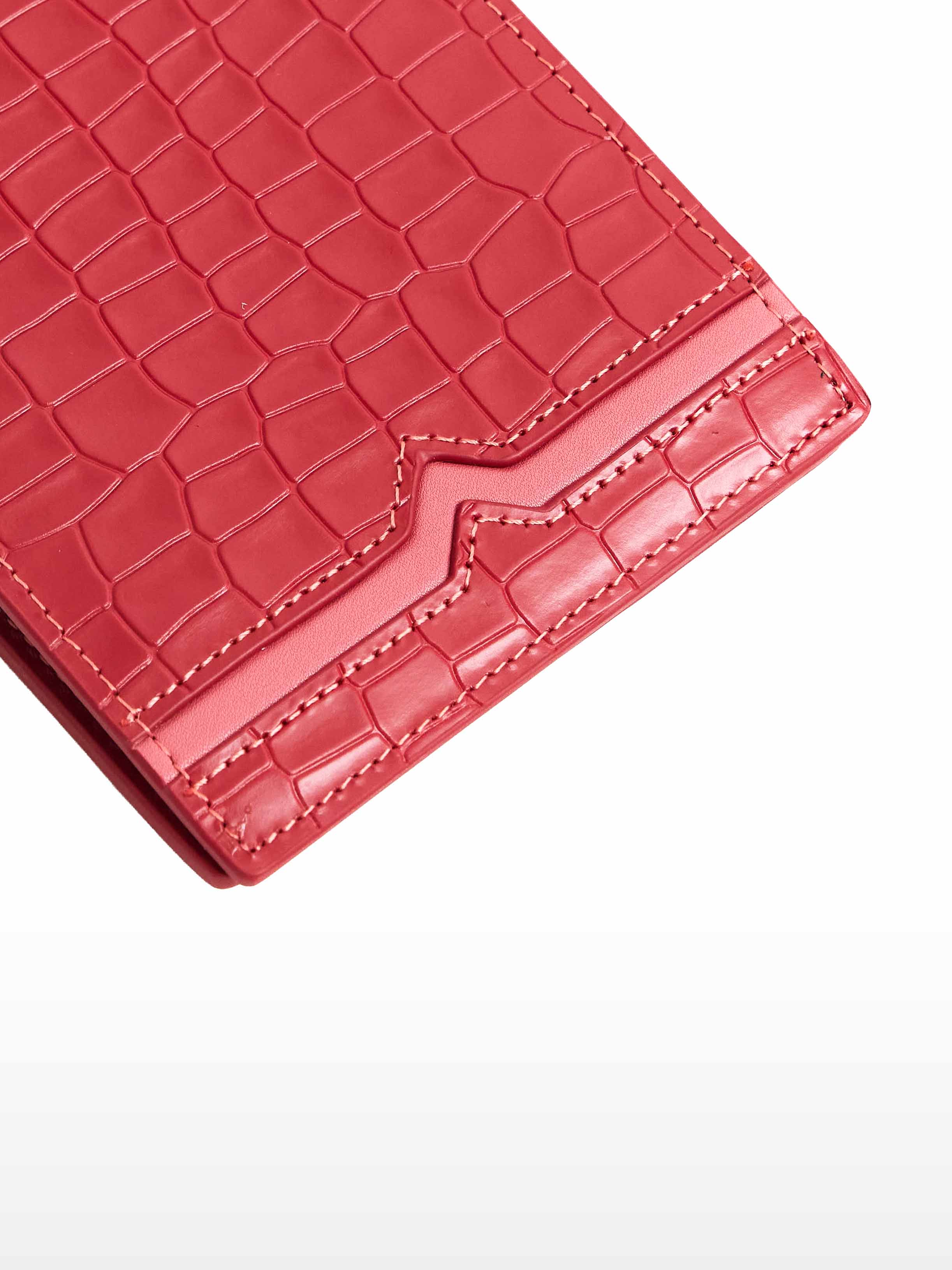 Portefeuille croco rouge - Image 2
