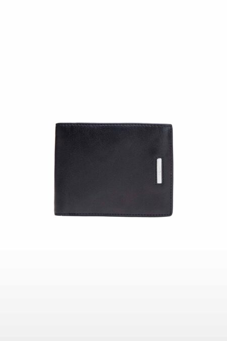 Portefeuille patiné Noir
