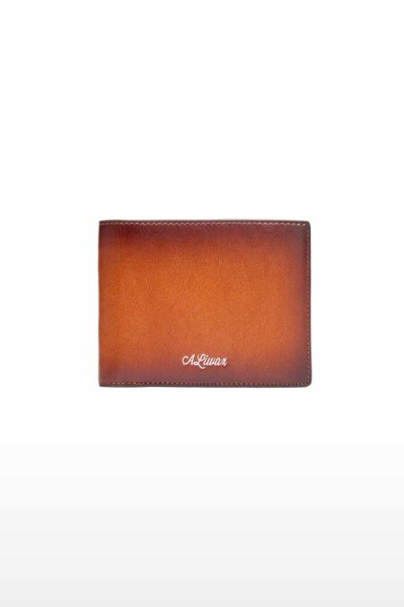 Portefeuille patiné marron