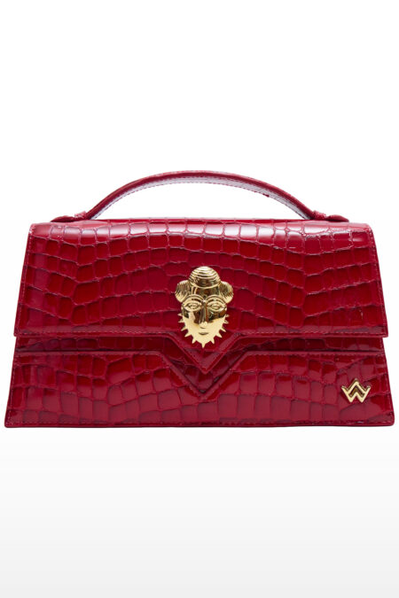 Akan croco Rouge vernis vif