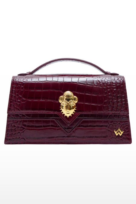 Akan croco Rouge bordeaux